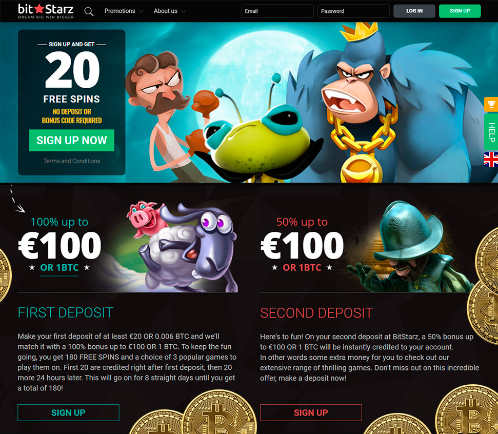 Online bitcoin casino with free startup