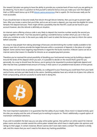 Bitcoin casino online uk